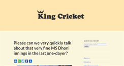 Desktop Screenshot of kingcricket.co.uk